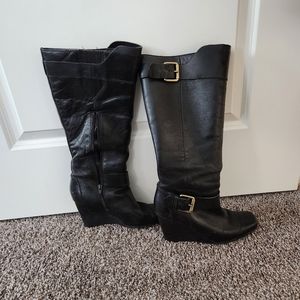 Black Wedge Boot